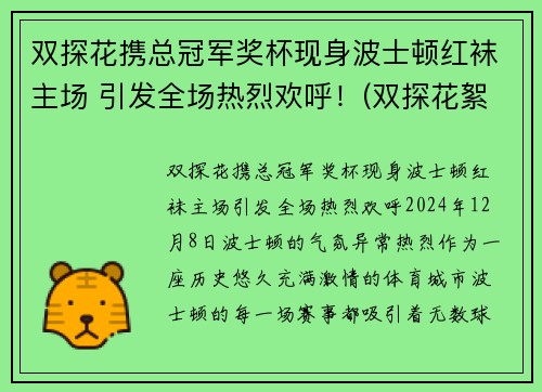双探花携总冠军奖杯现身波士顿红袜主场 引发全场热烈欢呼！(双探花絮)